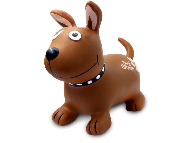  Animal rebondissante dog brown hoppydoo avec pompe 466004 - Conforama A
