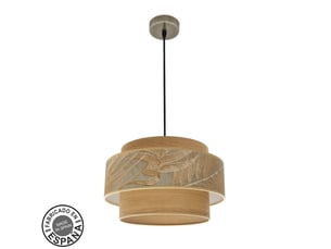 Suspension fabrilamp samoa cuir camel 1 x e27 ø 40 cm