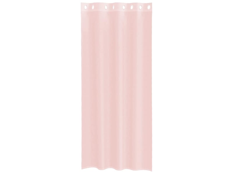  Lot de 2 rideaux en voile, voilages avec œillets rose clair 140x225 cm cf44403  - Conforama D