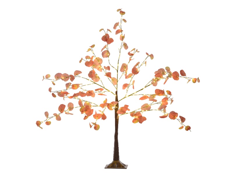  Lampe sapin de 120 cm avec 175 led et socle, décoration de noël pour intérieur et extérieur, orange  - Conforama B