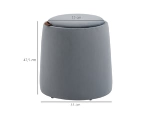 Pouf / repose pied BLOSSOM 838-270V00GY gris