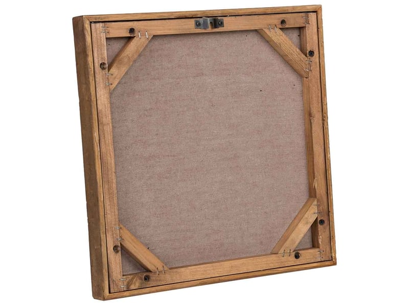 Tableau artisanal en bois recyclé relief noir et blanc 40x4x40 cm h - Conforama D