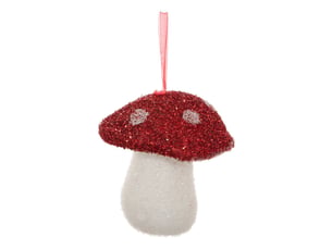 Champignon à suspendre 16 x 18 cm rouge