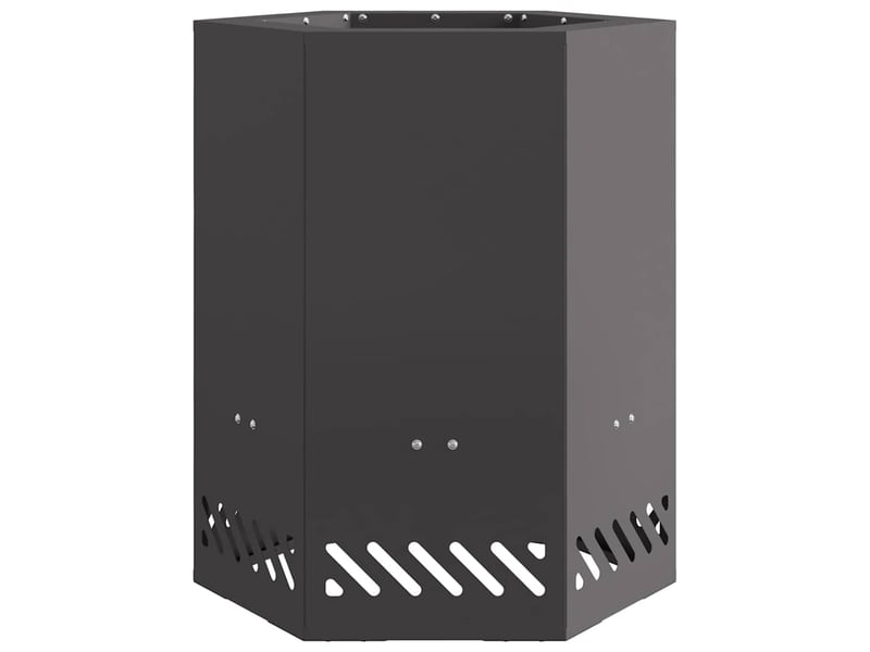  Brasero exterieur, foyer sans fumée noir 38x38x51 cm acier patiné shl450  - Conforama E