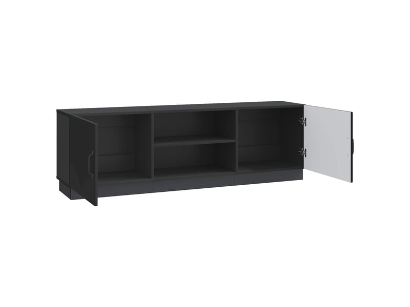  Meuble tv - banc tv - meuble de rangement noir 150 x 31 x 47 cm bois d'ingénierie  - Conforama E