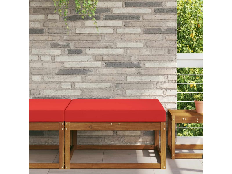  Coussin de canapé d'extérieur, coussin de chaise polyester rouge 80 x 80 cm cf54157  - Conforama B