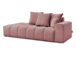 Canapé droit fixe BOBOCHIC MONT-BLANC 4 places Velours rose