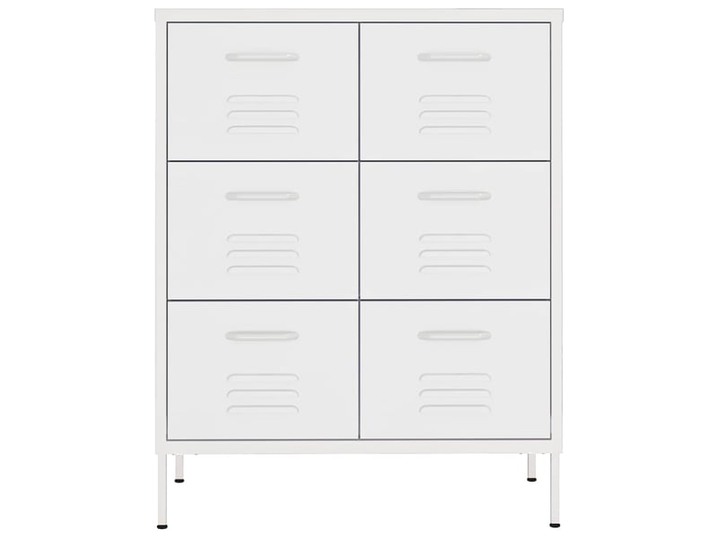  Armoire de rangement bureau, armoire à tiroirs blanc 80x35x101,5 cm acier  - Conforama C