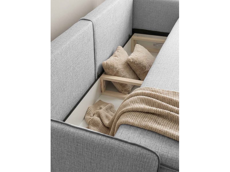  Sam, canapé 3 places convertible, gris clair Sam - Conforama E