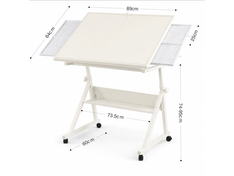 Table de puzzle métal pour 1500 pièces avec 4 plateaux, blanc, pour adultes - Conforama C