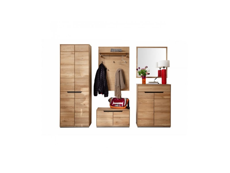  Ensemble de 5 meubles d'entrée coloris chêne sauvage  - Conforama B