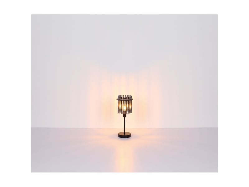  Globo gorley plafonnier noir mat, abat-jour en verre mûre, 5 ampoules e14  - Conforama E
