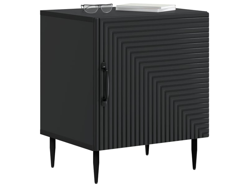  Table de chevet - cabinet de chevet - table de nuit noir 43 x 34,5 x 50 cm bois d'ingénierie  - Conforama B