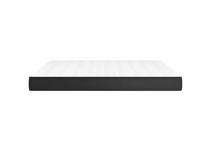  Matelas de lit à ressorts ensachés fermeté moyenne noir 160x200x20cm similicuir  - Conforama D