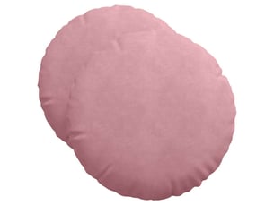 Lot de 2 coussins de siège, coussins décoratifs velours rose ø50 x 19 cm cf59913