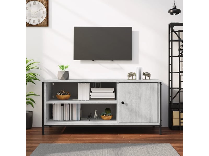  Meuble tv - banc tv - meuble de rangement sonoma gris 100x40x45 cm bois d'ingénierie  - Conforama B