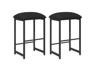 Lot de 2 tabouret de bar, chaise de bar noir 40x32x64 cm bois d'ingénierie shl23559