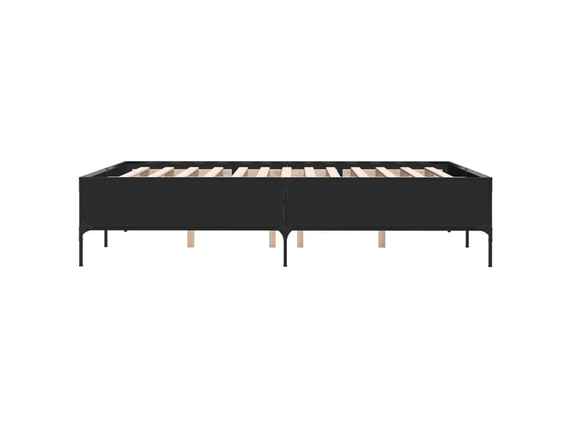  Lit double- lit adulte -  cadre de lit sans matelas noir 150x200 cm  - Conforama D