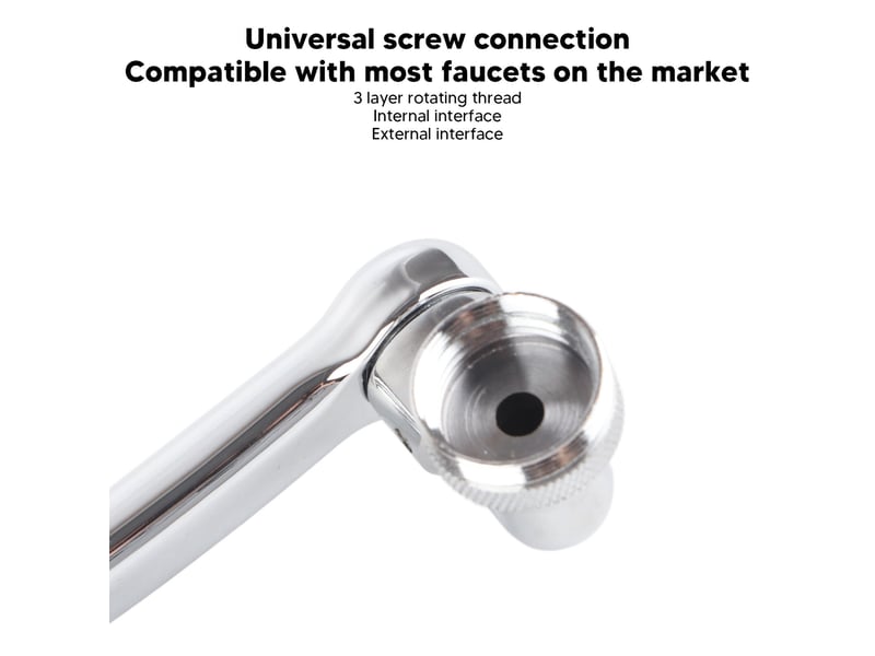  Swivel robinet extender universal évier water aerator avec 2 water outlet modes robotic arm pour kitchen salle de bain face eye wash  - Conforama E