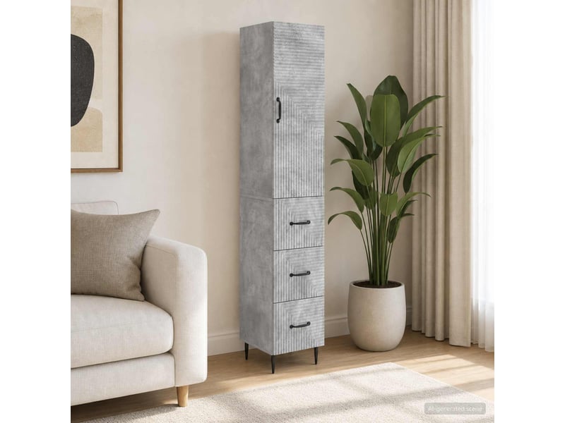 Ensemble de meubles 2 pcs, rangement de salon 33 x 34,5 x 90 cm bois d'ingénierie shl2059 - Conforama B