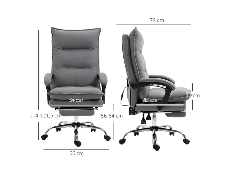 Chaise de bureau 43 x 35,5 x 60-87,5 cm - hauteur réglable - assise capitonnée en tissu velours - blanc - Conforama C