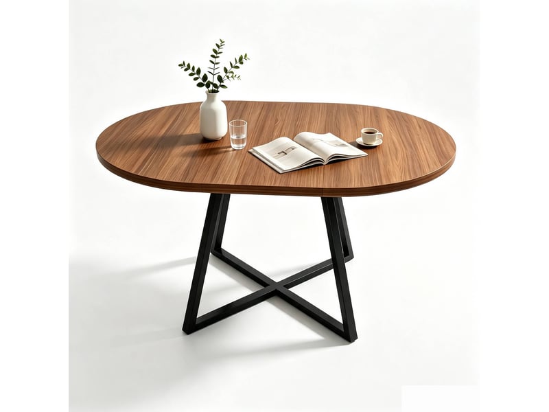  Table à manger extensible 100140 x 100 cm, 4 à 6 personnes, coloris noyer Jamama eleni - Conforama A