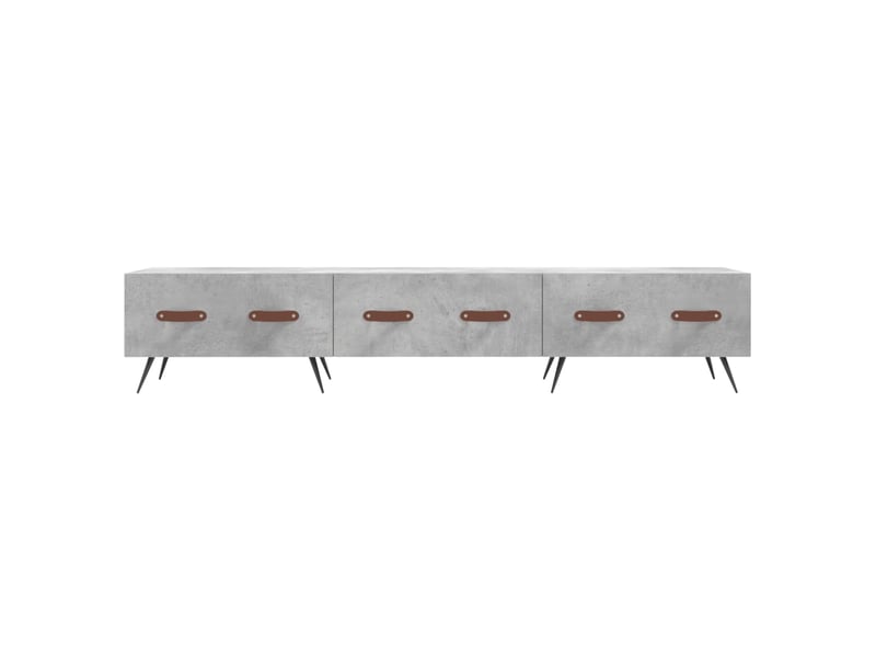  Meuble tv - banc tv - meuble de rangement gris béton 150x36x30 cm bois d'ingénierie  - Conforama E
