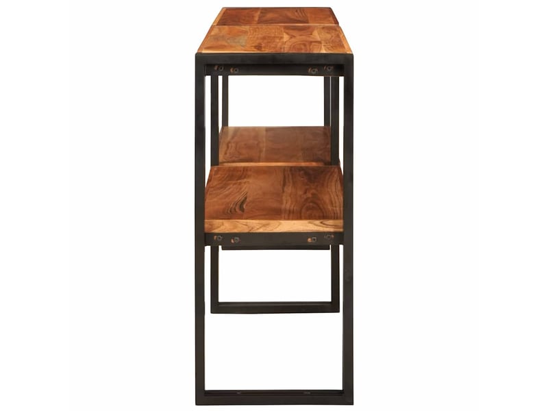  Table console, console d'entrée, meuble console marron 160 x 33 x 75 cm bois d'acacia massif  - Conforama D