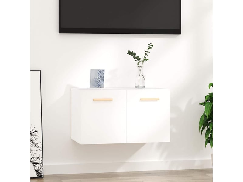  Armoire murale salon, meuble de rangement blanc 60x36,5x35 cm bois d'ingénierie shl333  - Conforama B