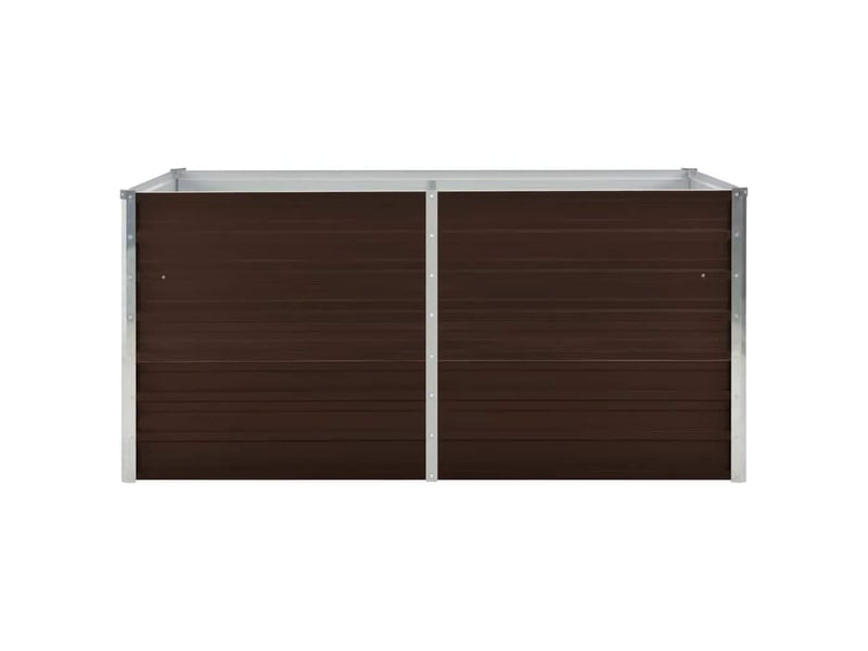  Jardinière - bac à fleurs surélevée marron 160x80x77 cm acier galvanisé  - Conforama D
