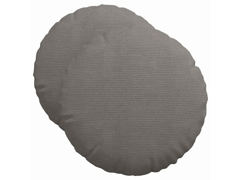  Lot de 2 coussins de siège, coussins décoratifs tissu en velours côtelé gris clair cf59797  - Conforama A