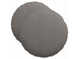 Lot de 2 coussins de siège, coussins décoratifs tissu en velours côtelé gris clair cf59797