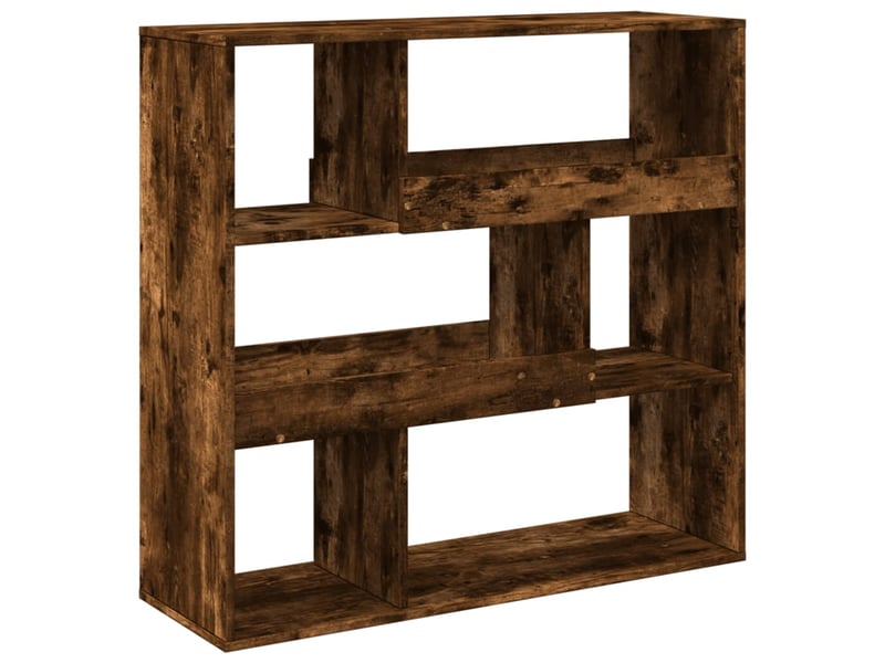  Cloison bibliothèque, meuble de rangement chêne fumé bois d'ingénierie shl7714  - Conforama A