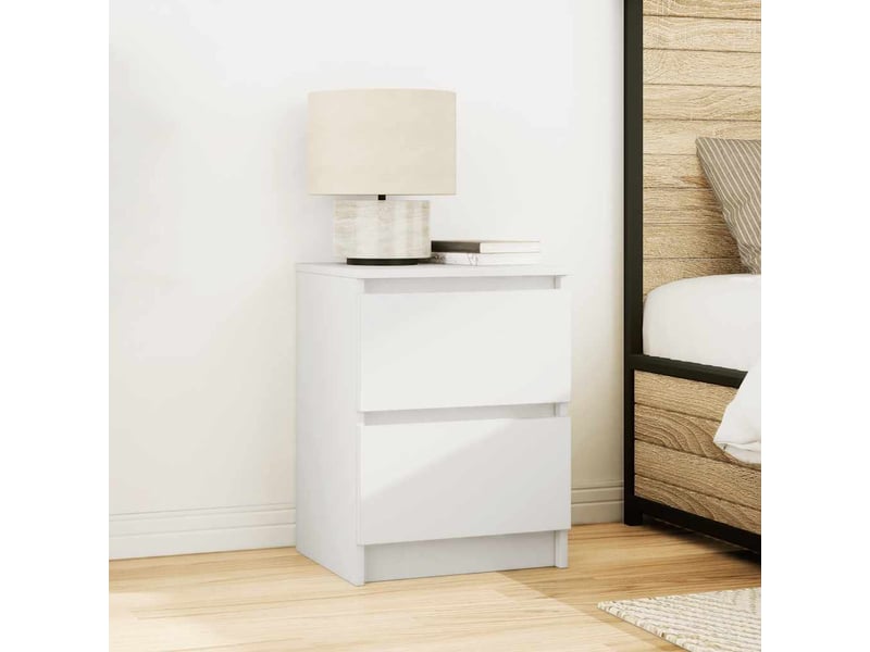  Meuble tv - banc tv - meuble de rangement blanc 40x35x54 cm bois d'ingénierie  - Conforama C