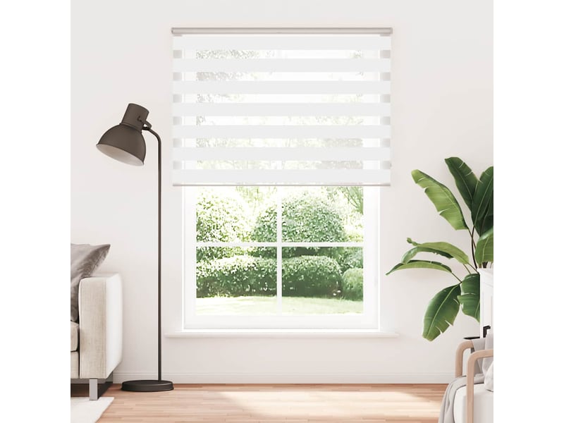 Store zèbre, store de fenêtre blanc 160x230 cm largeur du tissu 155,9cm polyester cf48390 - Conforama A