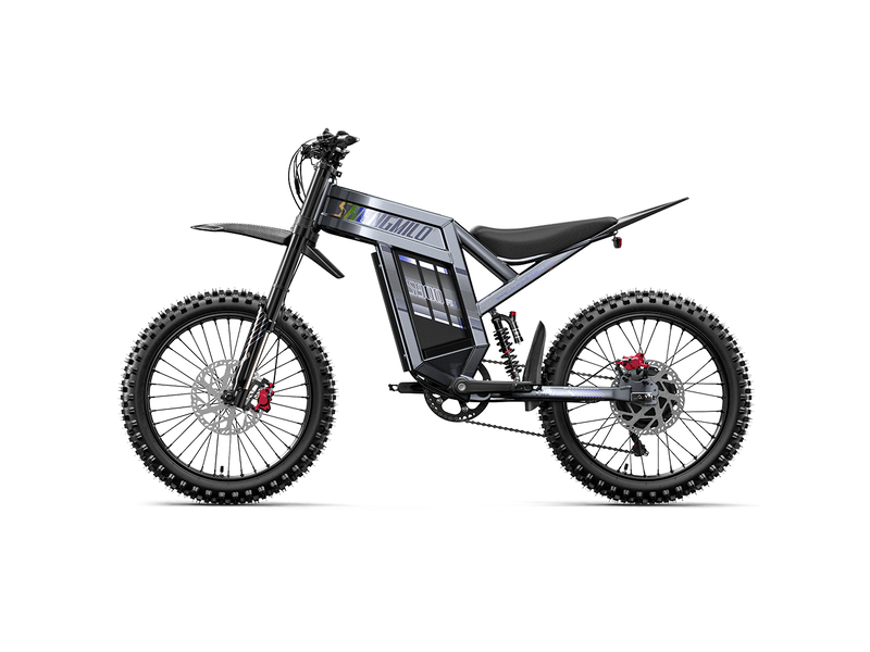 Vélo électrique tout-terrain shengmilo s900 pro, 3000w suspension intégrale 60v 35ah, gris - Conforama B