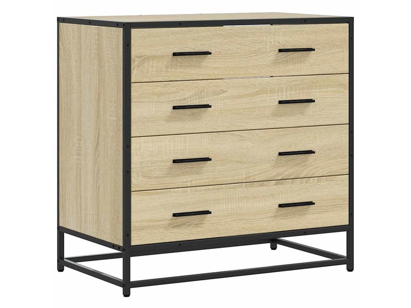  Commode chambre adulte, armoire à tiroirs chêne sonoma 70x41x70cm bois d'ingénierie shl867  - Conforama A
