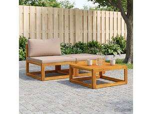 Canapé de salon, sofa, canapé d'angle avec coussins 100 % polyester acacia massif cf23006