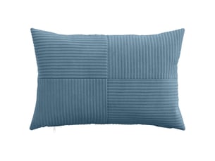 Lot de 6 housses de coussin almelo bleu 30 x 50 cm velours côtelé cf49875