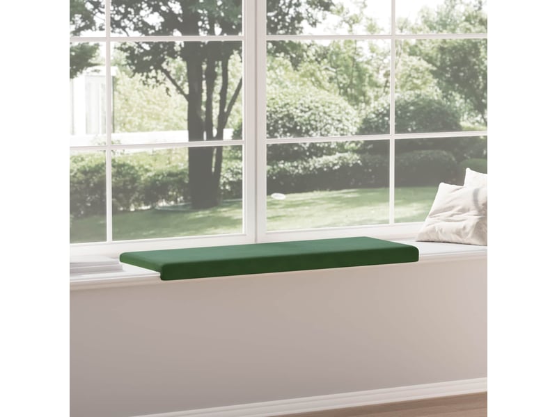 Coussin de banc, coussin d'assise, coussin de canapé velours côtelé vert foncé profondeur 35 cm cf53893 - Conforama D