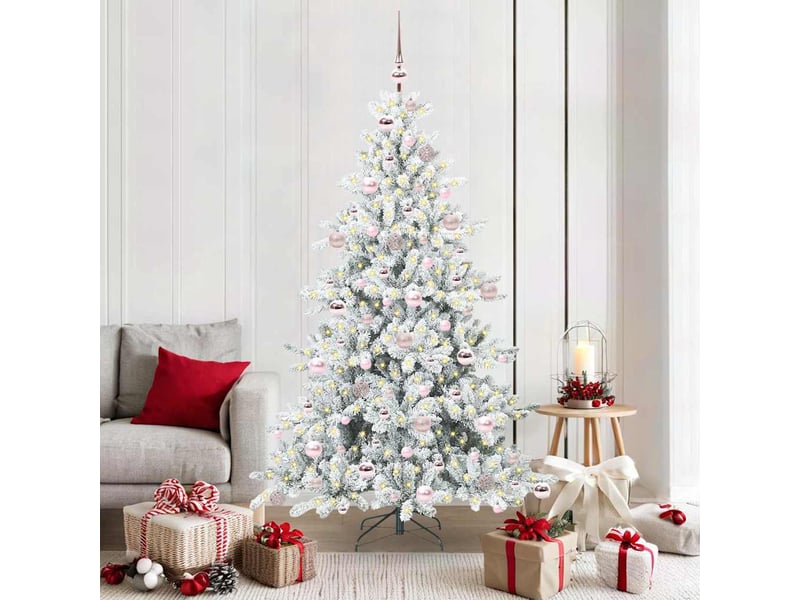 Sapin de noël - arbre de noël artificiel à branches articulées blanc 180 cm - Conforama B