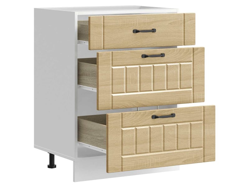  Meuble de rangement, armoire de cuisine lucca chêne sonoma bois ingénierie shl7244  - Conforama E