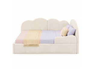 Lit extensible 90x190/200 cm <strong>HAVRYA</strong>  <strong></strong> coloris beige