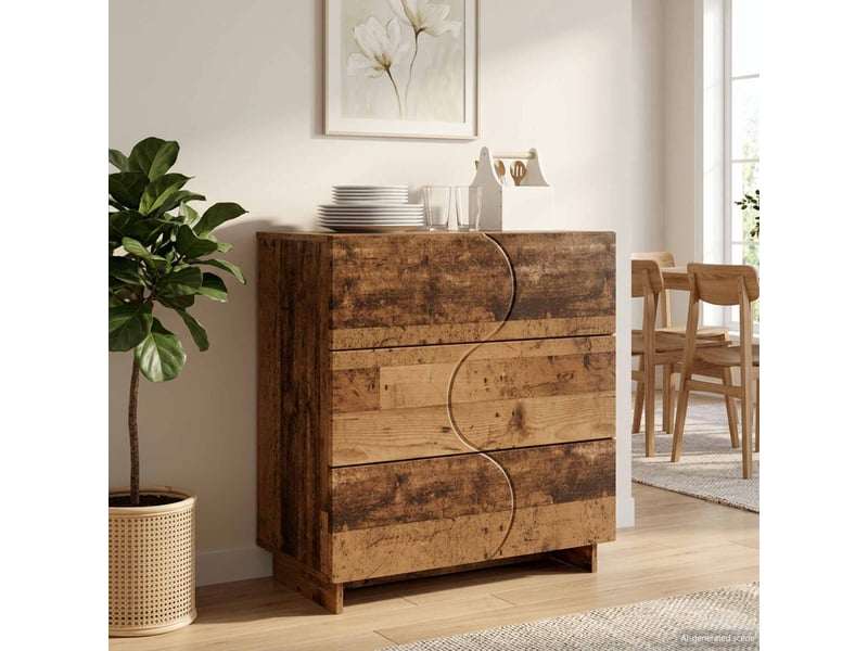  Buffet salon, buffet de rangement bois ancien 70x38x75 cm bois d'ingénierie  - Conforama B