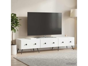 Meuble tv coloris blanc 147 cm <strong></strong>  <strong></strong>