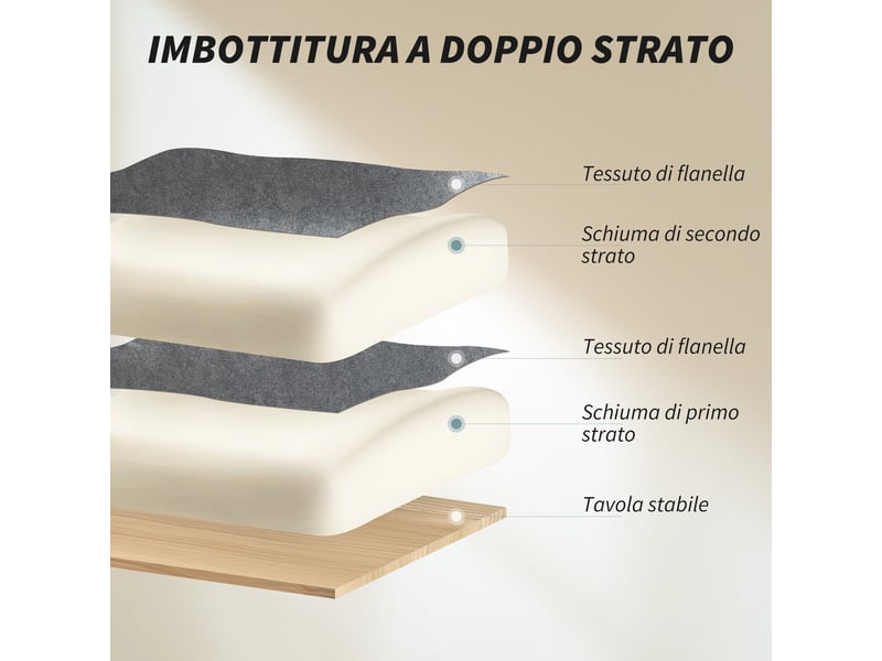  Fauteuil de bureau pivotant inclinable à 3 positions avec double coussin et repose-pieds, revêtement en flanelle, gris foncé  - Conforama E