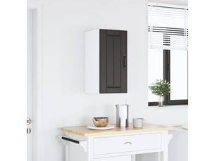 Meuble de rangement, armoire murale de cuisine lucca noir bois d'ingénierie shl7845