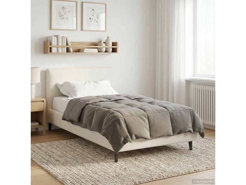  Duvet - couette complet toute l'année 155 x 200 cm 4 saisons gris clair  - Conforama D