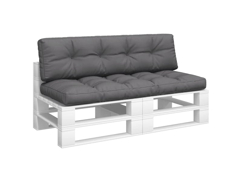  Lot de 2 coussins de palette, coussins de canapé anthracite tissu cf59481  - Conforama C