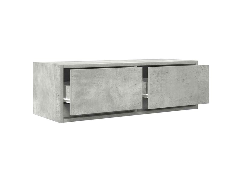  Lot de 2 meuble tv bas salon gris béton 80x31x25,5 cm bois d'ingénierie shl33200  - Conforama D